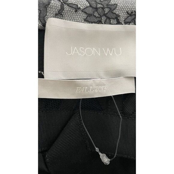 JASON WU 2013 Collection Black‎ Lace Overlay Strapless Corset Peplum Dress Sz 2 - Picture 6 of 6